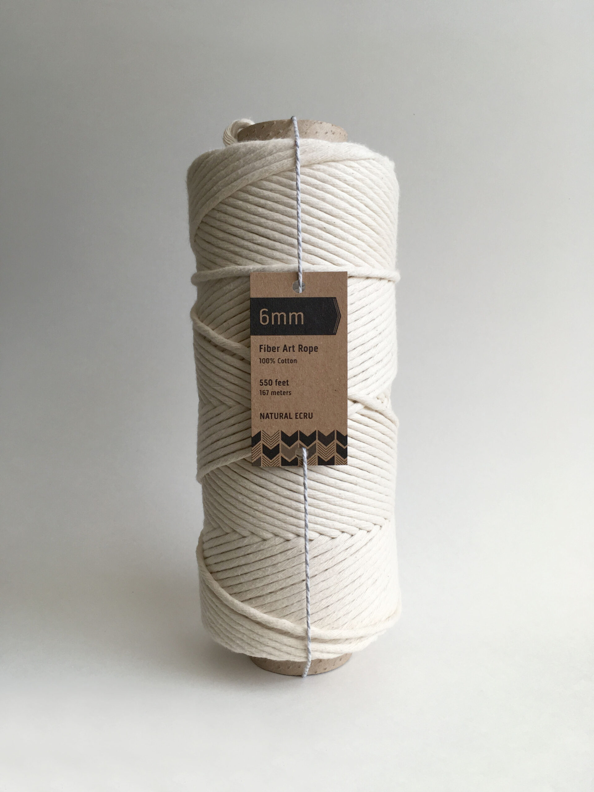 5mm Single Strand Cotton Macrame Cord - Natural